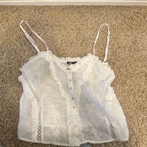 Zara Cream Lace Detail Camisole